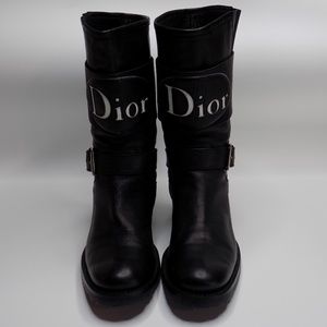 Christian Dior Black Moto/Combat Boot